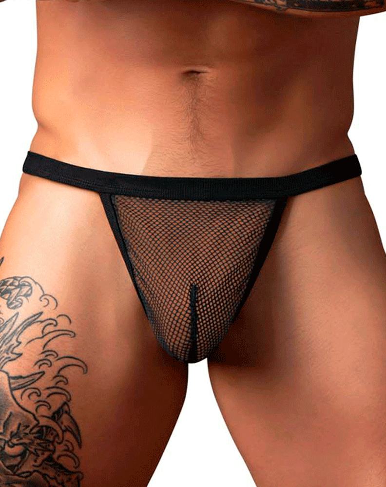 Male Power 449-11c Fishnet 2 G-string Black