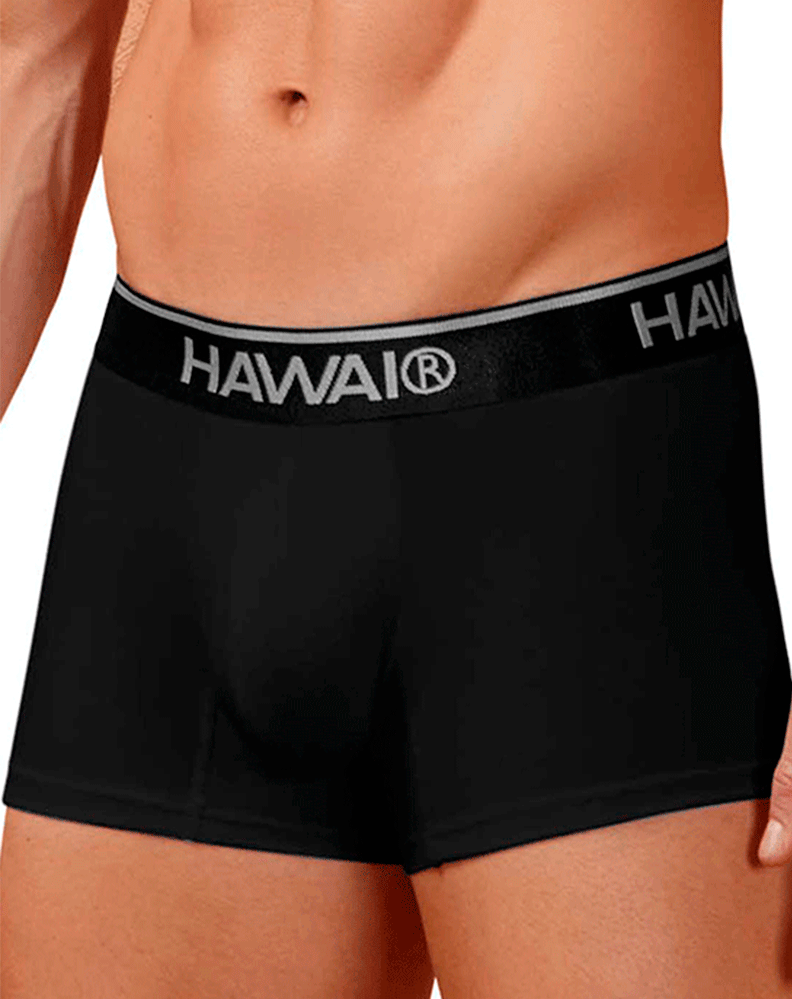Hawair 4986 Cotton Blend Trunks Black-01