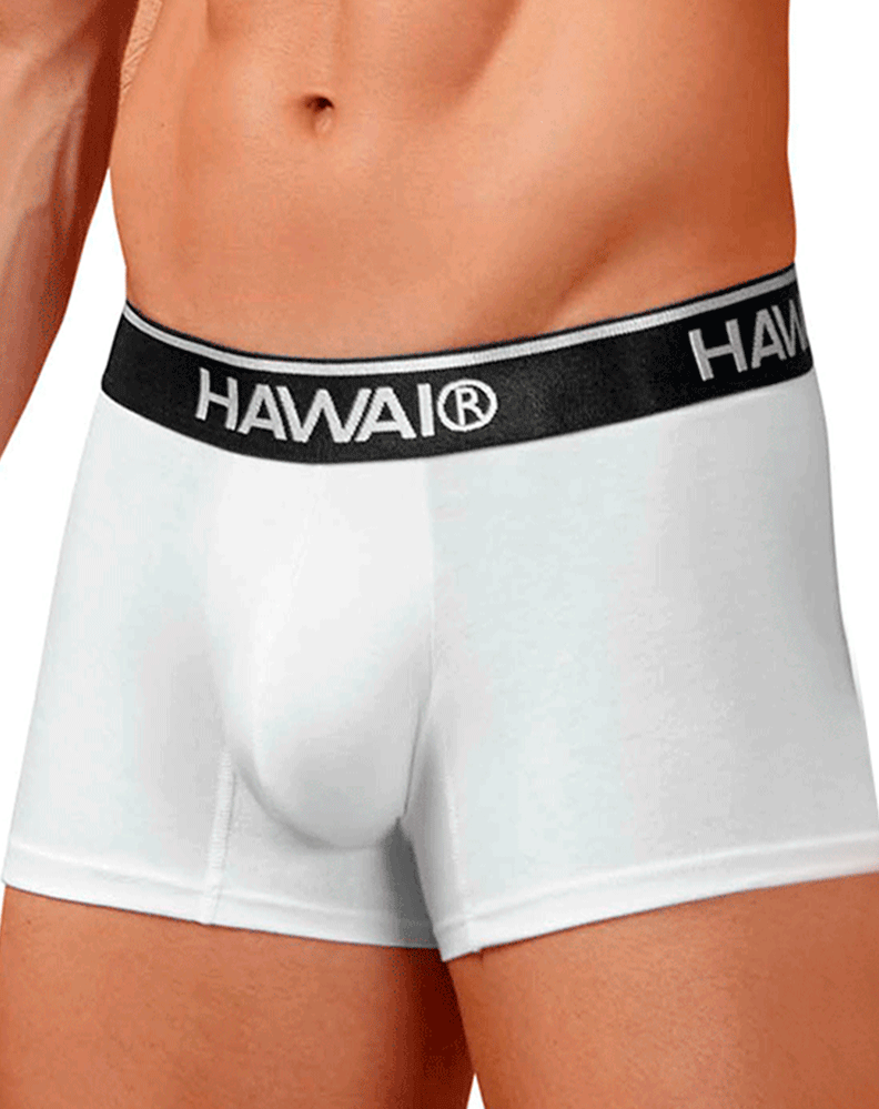 Hawair 4986 Cotton Blend Trunks White-01