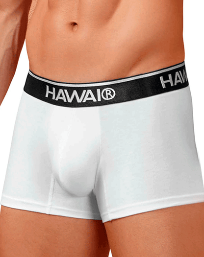 Hawair 4986 Cotton Blend Trunks White-01