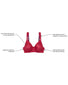 Ruby Pink Floral Front Leading Lady The Brigitte Full Coverage Wirefree Molded Padded Seamless Bra 5042
