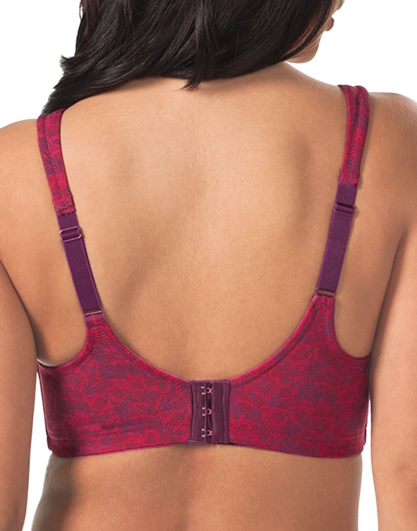 Ruby Pink Floral Back Leading Lady The Brigitte Full Coverage Wirefree Molded Padded Seamless Bra 5042