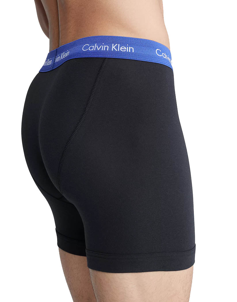 Black with Phanton/Spectrum Blum/Vaporous Gray waistband Side Calvin Klein Boxer Brief 3-Pack NB2616