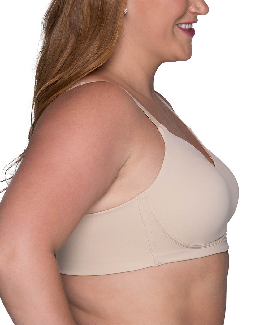 Damask Neutral Side Vanity Fair Beauty Back Simple Sizing Wireless Bra 72118