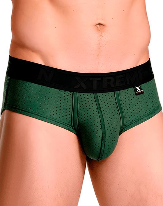 Xtremen 91250 Xtremen Athletic Performance Mesh Briefs Military Green