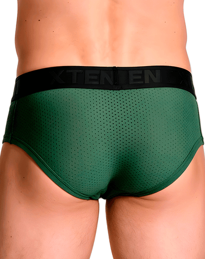 Xtremen 91250 Xtremen Athletic Performance Mesh Briefs Military Green