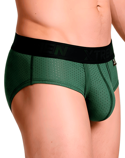 Xtremen 91250 Xtremen Athletic Performance Mesh Briefs Military Green