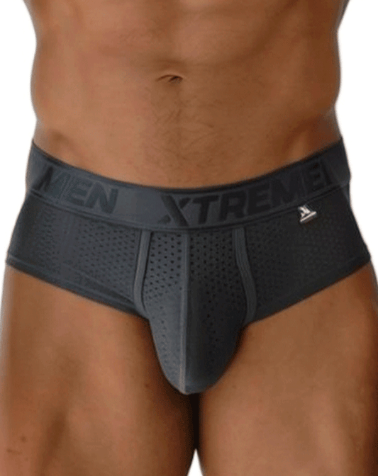 Xtremen 91250 Xtremen Athletic Performance Mesh Briefs Gray