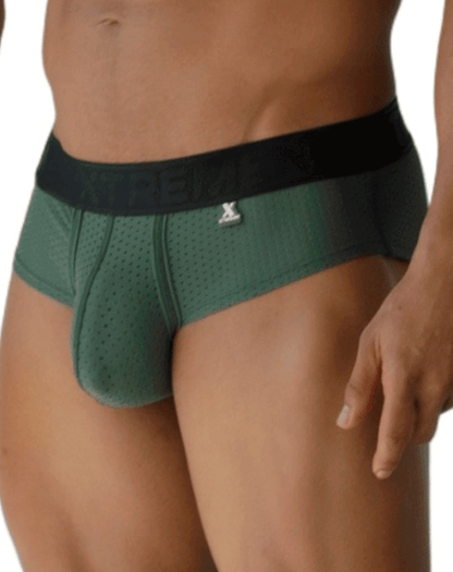 Xtremen 91250 Xtremen Athletic Performance Mesh Briefs Military Green
