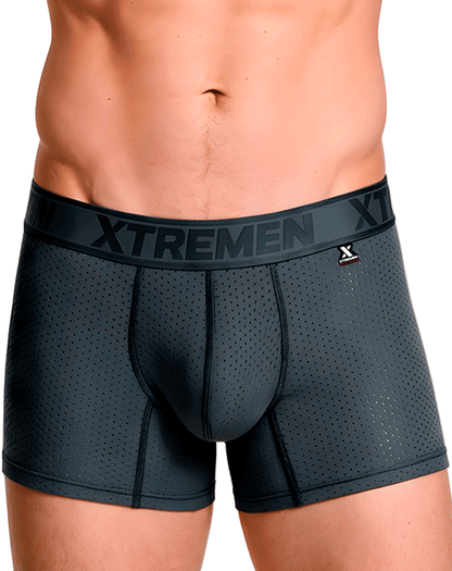 Xtremen 91251 Xtremen Micro-perforated Boxer Briefs Gray