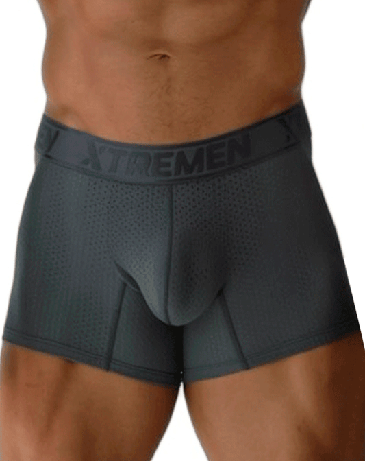 Xtremen 91251 Xtremen Micro-perforated Boxer Briefs Gray
