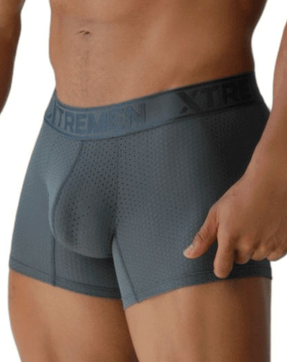 Xtremen 91251 Xtremen Micro-perforated Boxer Briefs Gray