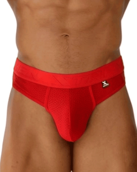 Xtremen 91268 Elite Athletic Micro-perforated Performance Thongs Red