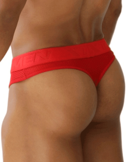 Xtremen 91268 Elite Athletic Micro-perforated Performance Thongs Red