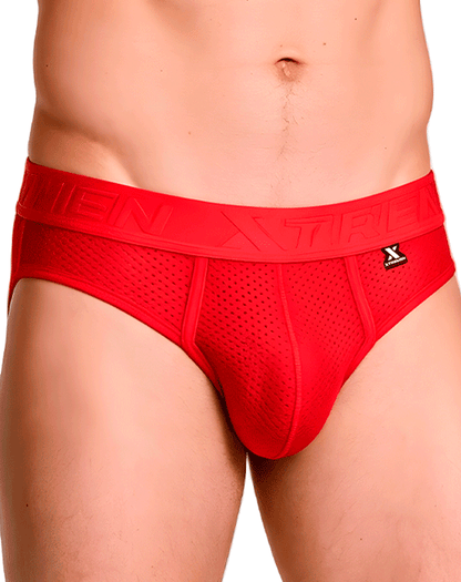 Xtremen 91268 Elite Athletic Micro-perforated Performance Thongs Red