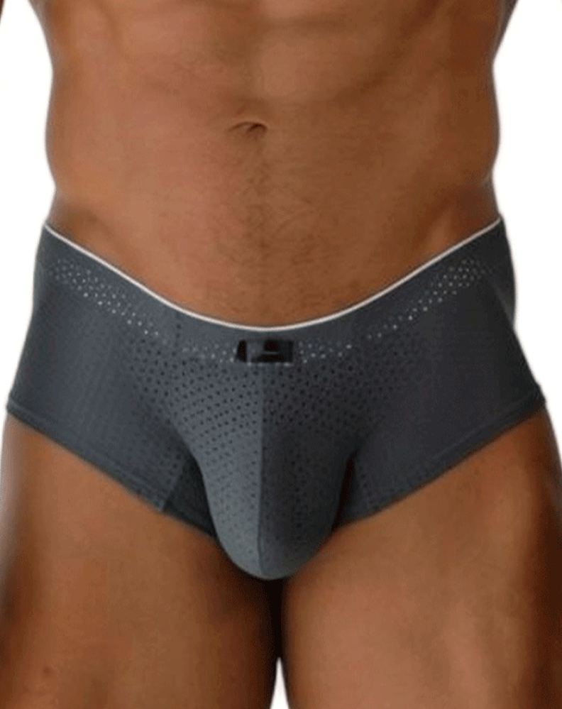 Xtremen 91269 Sleek V-cut Performance Mesh Briefs Gray