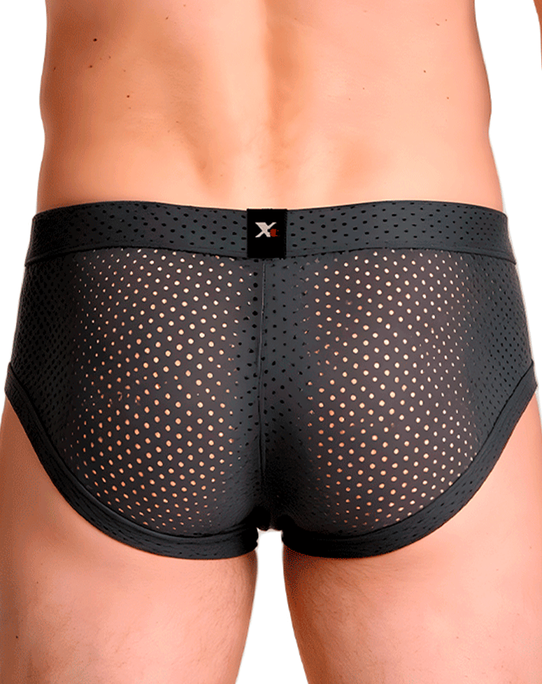 Xtremen 91269 Sleek V-cut Performance Mesh Briefs Gray