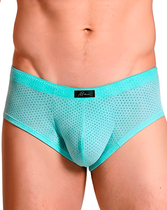 Xtremen 91269 Sleek V-cut Performance Mesh Briefs Seawater