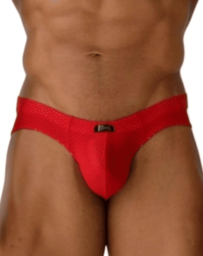 Xtremen 91270 Sleek Low-rise Perforated Briefs Red