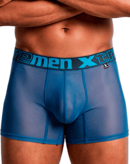 Xtremen 91277 Microfiber Mesh Boxer Briefs Blue