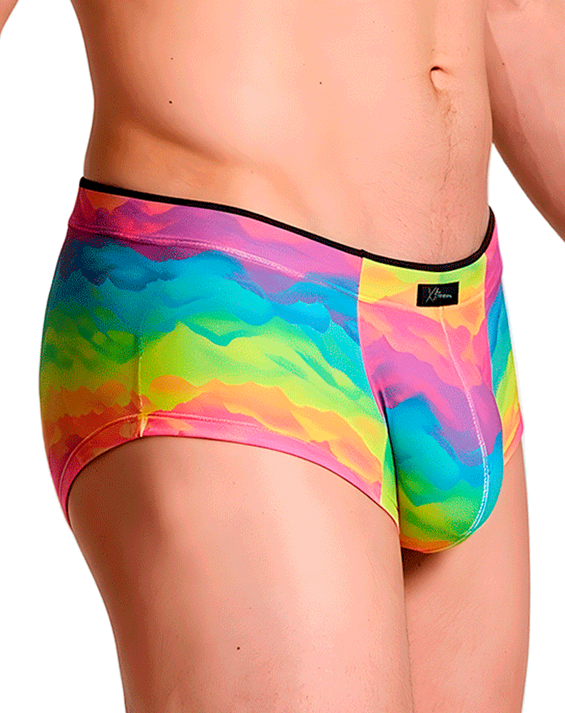 Xtremen 91283 Ultimate Low-rise Rainbow Printed Briefs Cloud