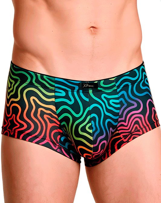 Xtremen 91283 Ultimate Low-rise Rainbow Printed Briefs Labyrinth
