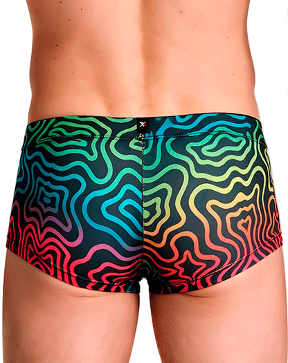 Xtremen 91283 Ultimate Low-rise Rainbow Printed Briefs Labyrinth