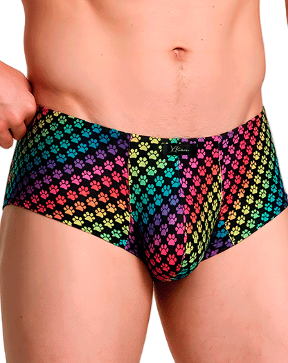 Xtremen 91283 Ultimate Low-rise Rainbow Printed Briefs Paw Print