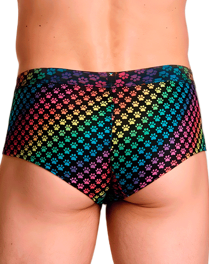 Xtremen 91283 Ultimate Low-rise Rainbow Printed Briefs Paw Print