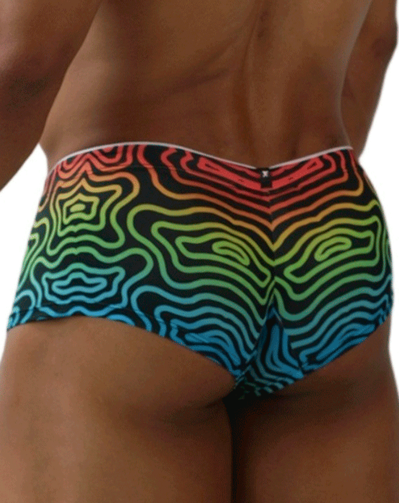 Xtremen 91283 Ultimate Low-rise Rainbow Printed Briefs Labyrinth
