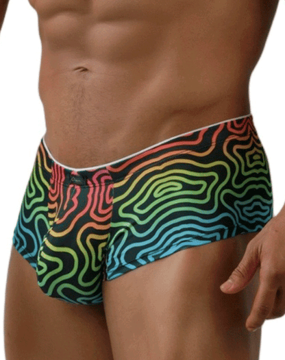 Xtremen 91283 Ultimate Low-rise Rainbow Printed Briefs Labyrinth