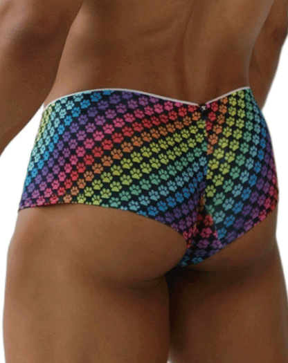 Xtremen 91283 Ultimate Low-rise Rainbow Printed Briefs Paw Print