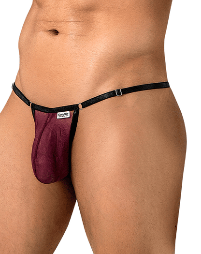 Candyman 95016 Mesh Thongs Wine