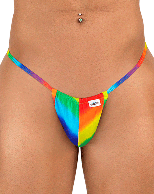 Candyman 9586 G-string Thong. Rainbow Print
