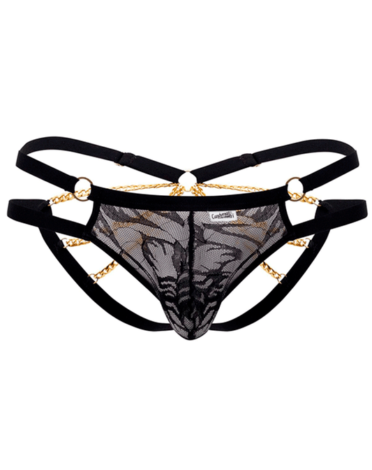 Candyman 99598 Bikini en dentelle et chaîne Noir