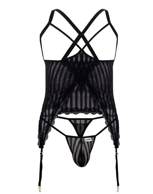 Candyman 99654 Mesh-Zweiteiler, Schwarz