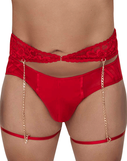 Candyman 99703x Garter Briefs Two Piece Set Red Freshpair.com Candyman 99703x Garter Briefs Two Piece Set Red Freshpair.com