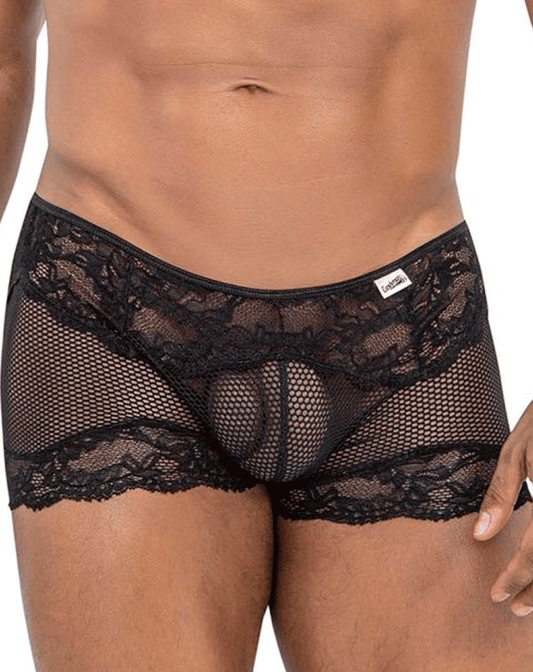 Boxer en maille et dentelle Candyman 99779 noir