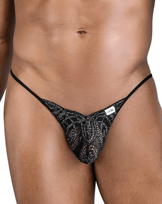 Candyman 99829 Lace Thongs Black