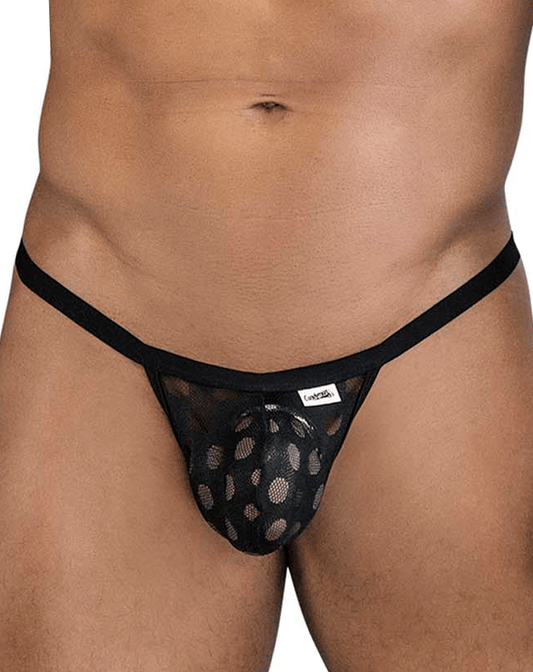 String en maille à pois Candyman 99856 noir