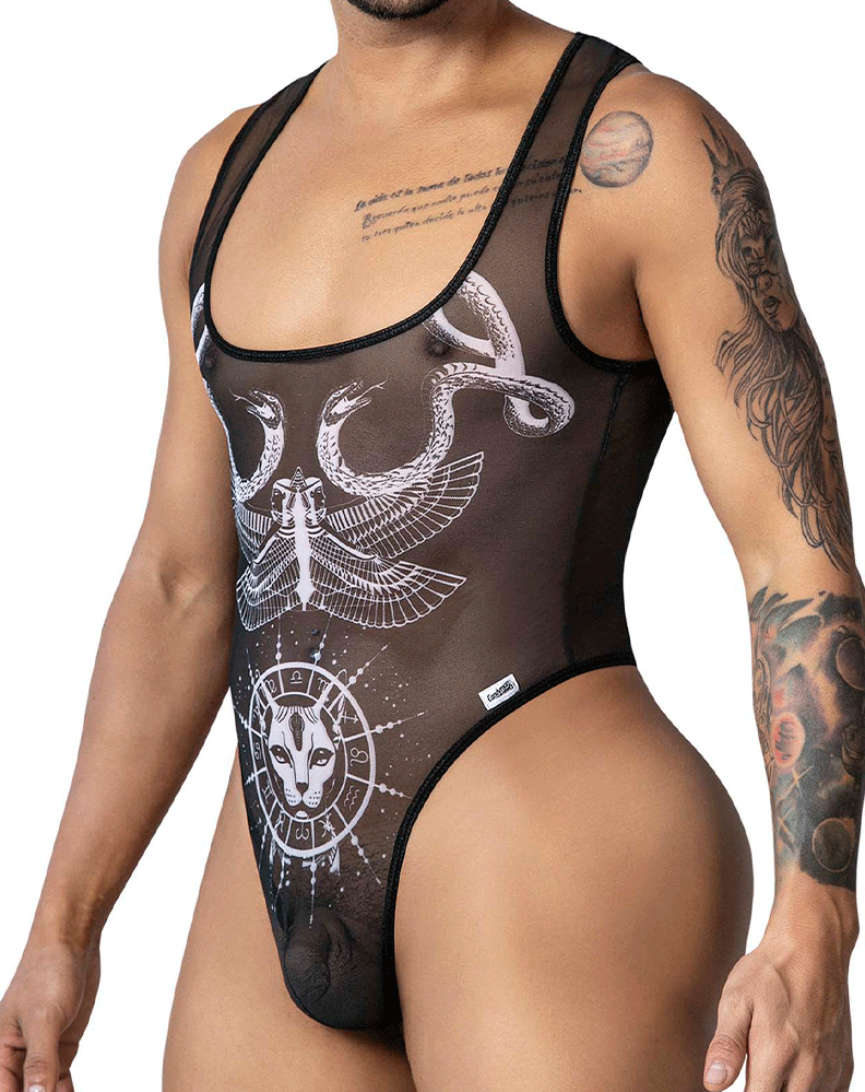 Candyman 99869 Egyptian Bodysuit Black-white