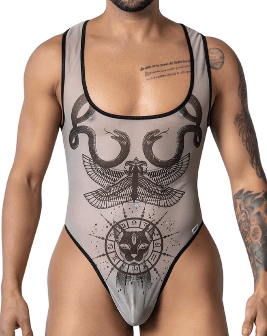 Candyman 99869 Egyptian Bodysuit Nude-black