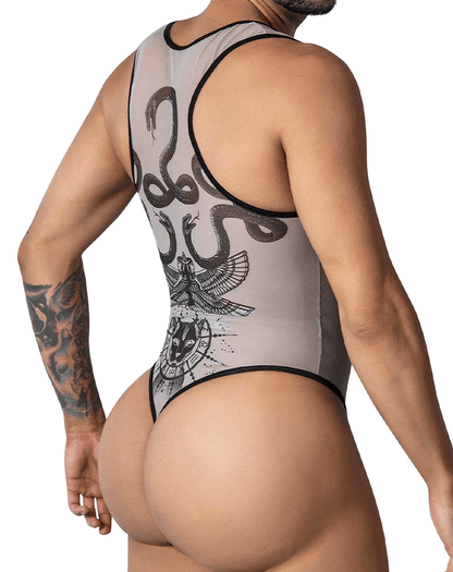 Candyman 99869 Egyptian Bodysuit Nude-black