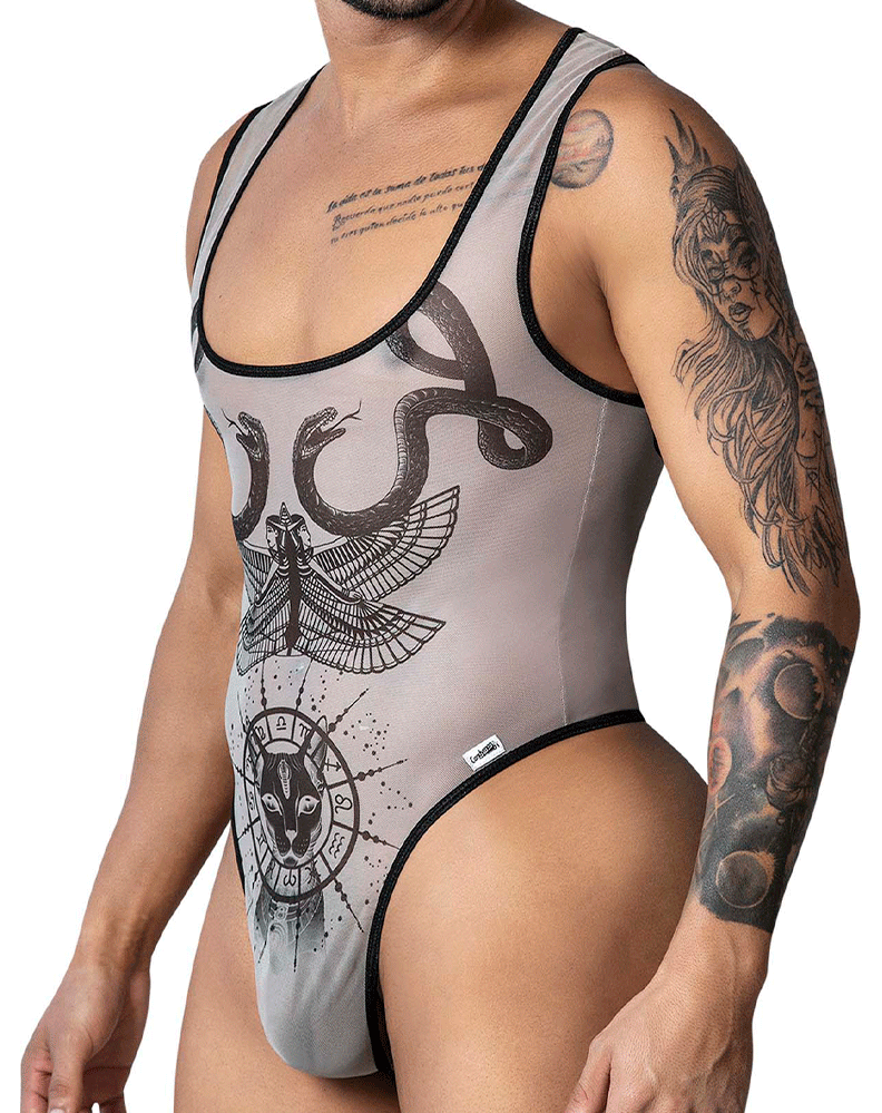 Candyman 99869 Egyptian Bodysuit Nude-black