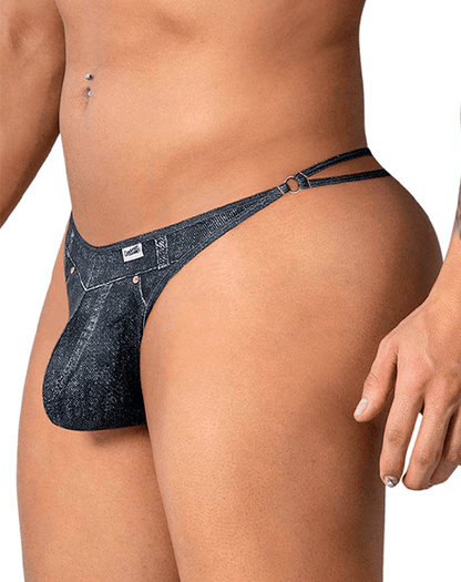 Candyman 99899 Cowboy Thongs Denim Black