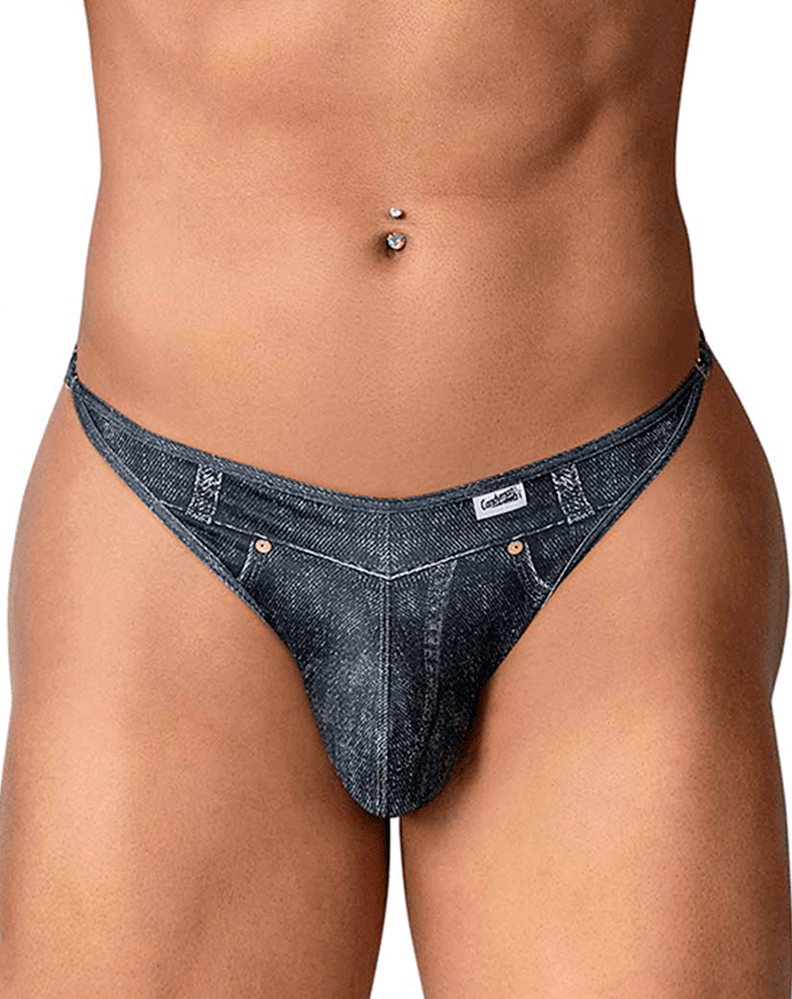 Candyman 99899 Cowboy Thongs Denim Black