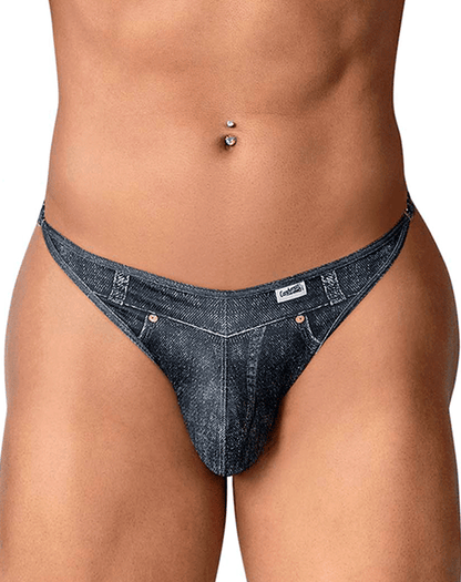 Candyman 99899 Cowboy Thongs Denim Black