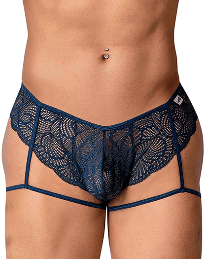Candyman 99905 Garter Lace Briefs Navy
