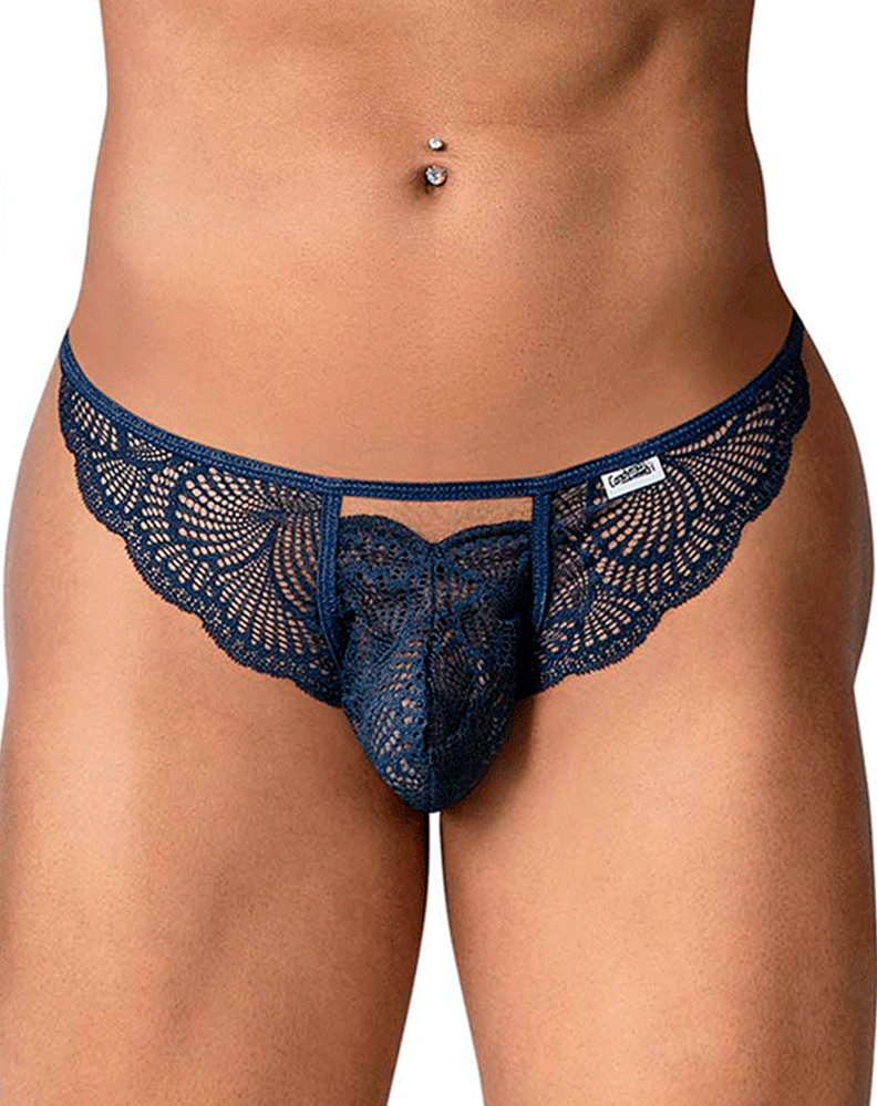 Candyman 99910 Lace Thongs Navy