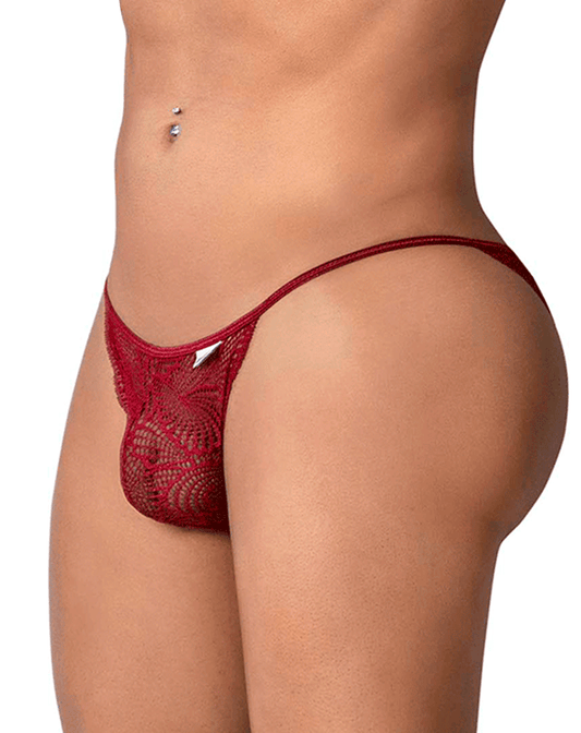Candyman 99914 Lace Briefs Burgundy
